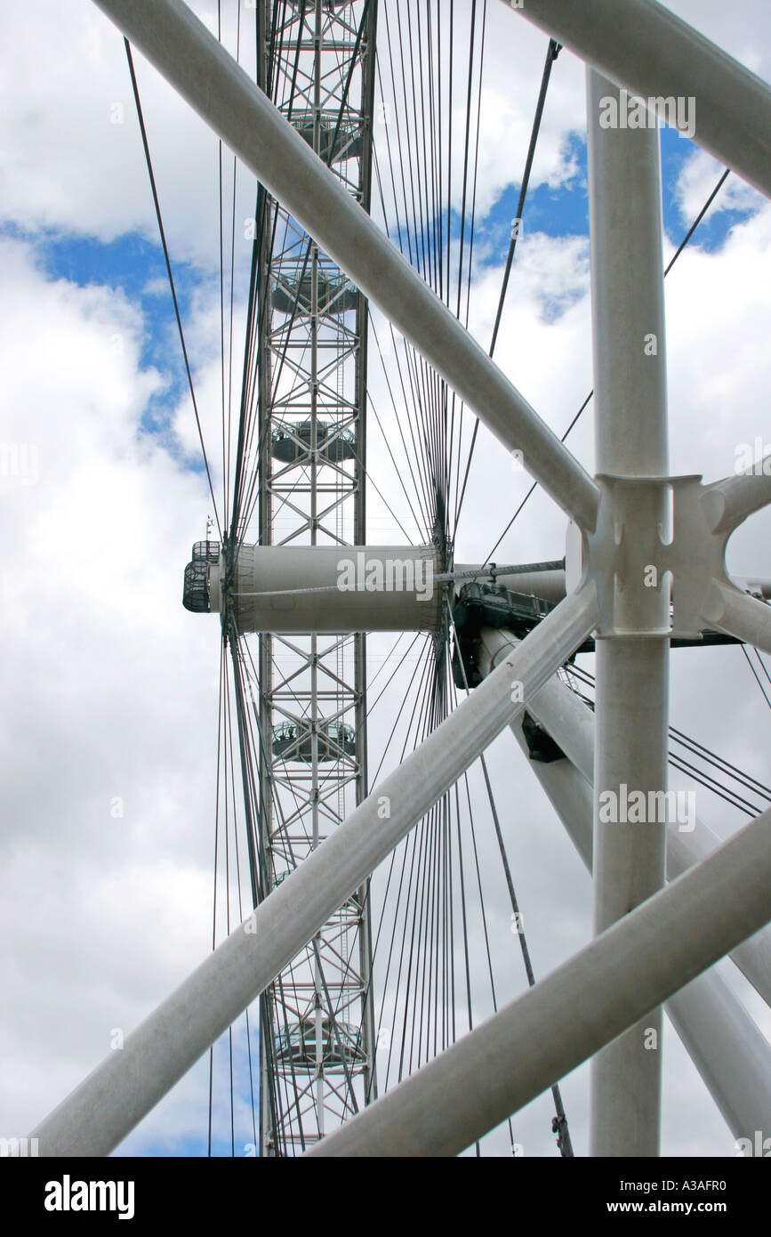 Le London Eye sur Edge Banque D'Images