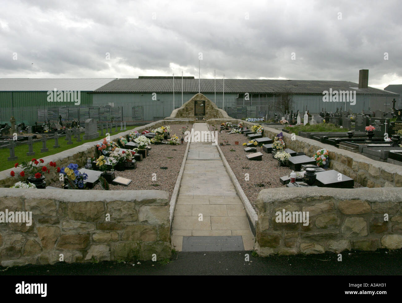La parcelle républicaine cimetière milltown falls road west belfast irlande du nord l'horizontale Banque D'Images