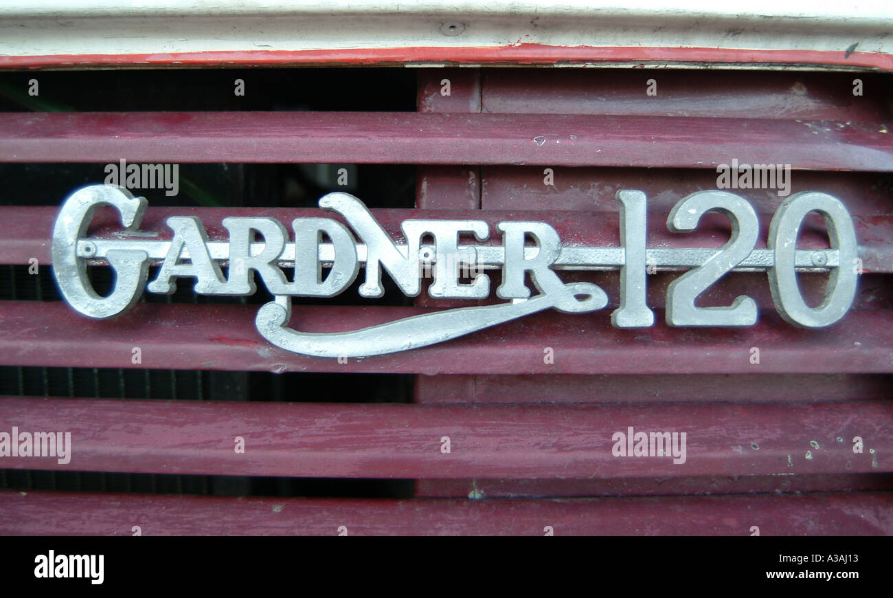 120 Gardner sur badge vintage truck Banque D'Images