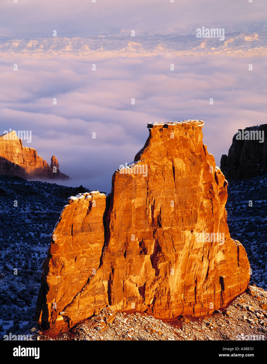 Indépendance Brouillard Rock Colorado Colorado National Monument Banque D'Images