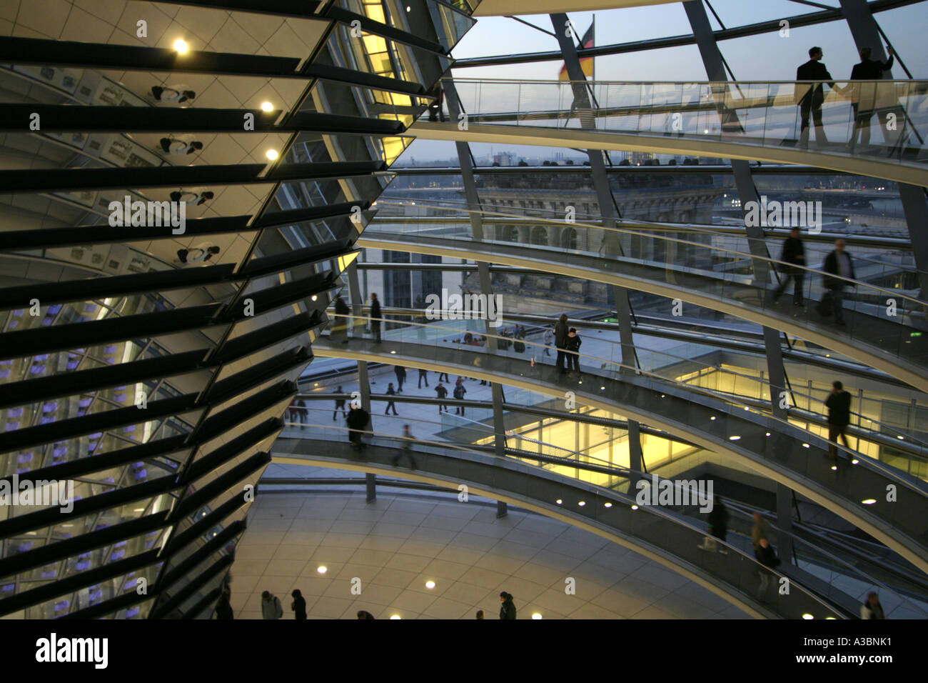 Dans le Reichstag, Berlin Banque D'Images