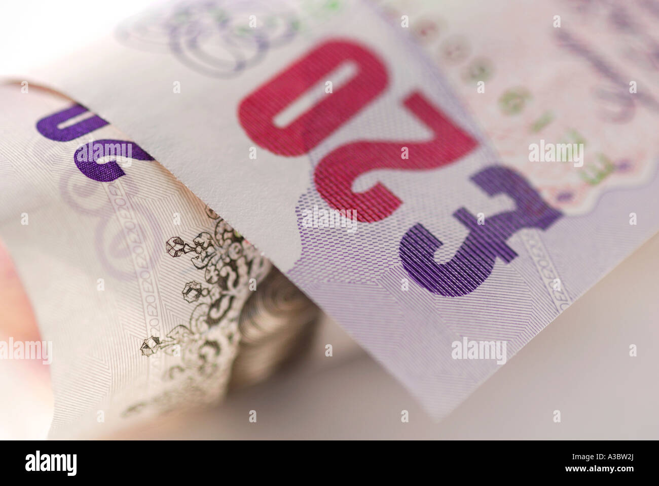 Billet de banque de 20 livres Banque D'Images