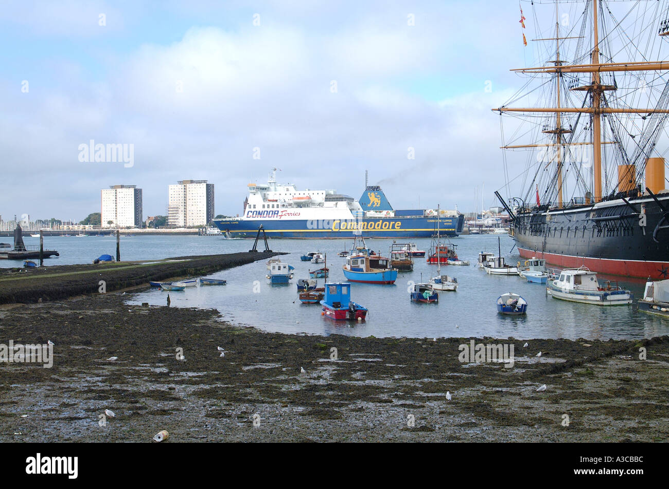 Le HMS Warrior à Portsmouth Dockyard Banque D'Images