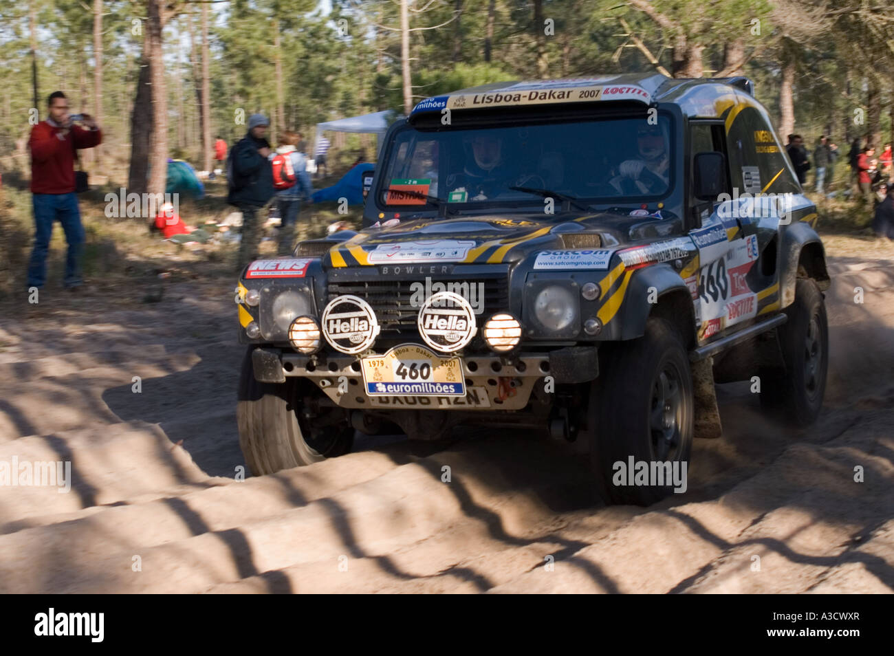 Lisboa Dakar rally 2007 Première étape - Location 460 - Ian Rochelle, Robert Pugh Banque D'Images