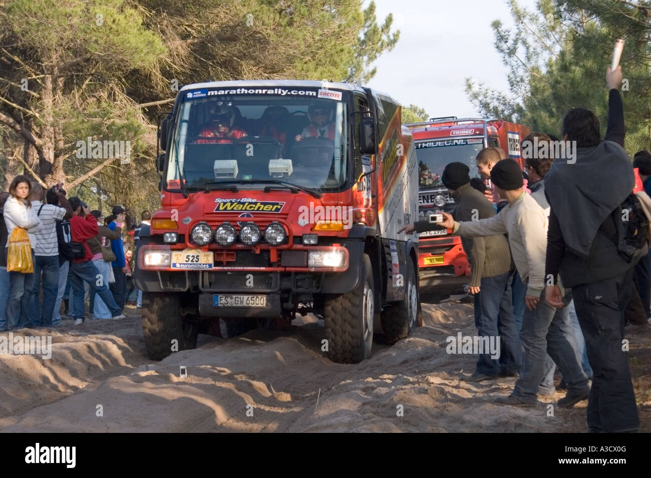 Lisboa Dakar rally 2007 Première étape - Camion 525 - Gerhard Walcher, Stefan Niemz Banque D'Images