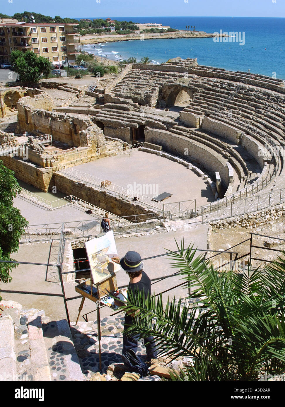 Amphithéâtre romain Tarragona CATALOGNE CATALOGNE CATALOGNE Costa Dorada España Espagnol Iberia Péninsule Ibérique Espagne Europe Banque D'Images
