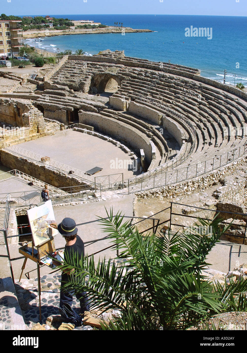 Amphithéâtre romain Tarragona CATALOGNE CATALOGNE CATALOGNE Costa Dorada España Espagnol Iberia Péninsule Ibérique Espagne Europe Banque D'Images