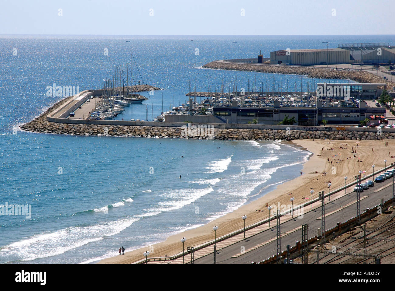 Plage front de mer Tarragona CATALOGNE CATALOGNE CATALOGNE Costa Dorada Catalane España Espagne Espagnol Iberia Espagne Europe Banque D'Images