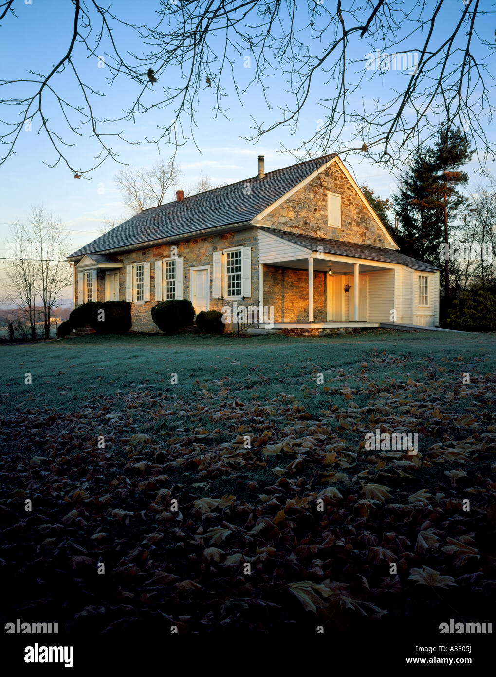 Exeter Friends Meeting House (Quaker), Berks County, New York, Banque D'Images