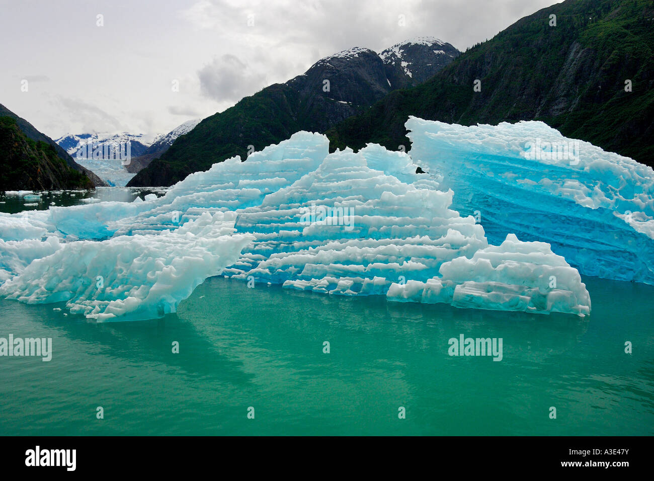 Tracy Arm Glacier Alaska Le Passage intérieur de l'Océan Pacifique Banque D'Images Tracy Arm Glacier Alaska Le Passage intérieur de l'Océan Pacifique Banque D'Images