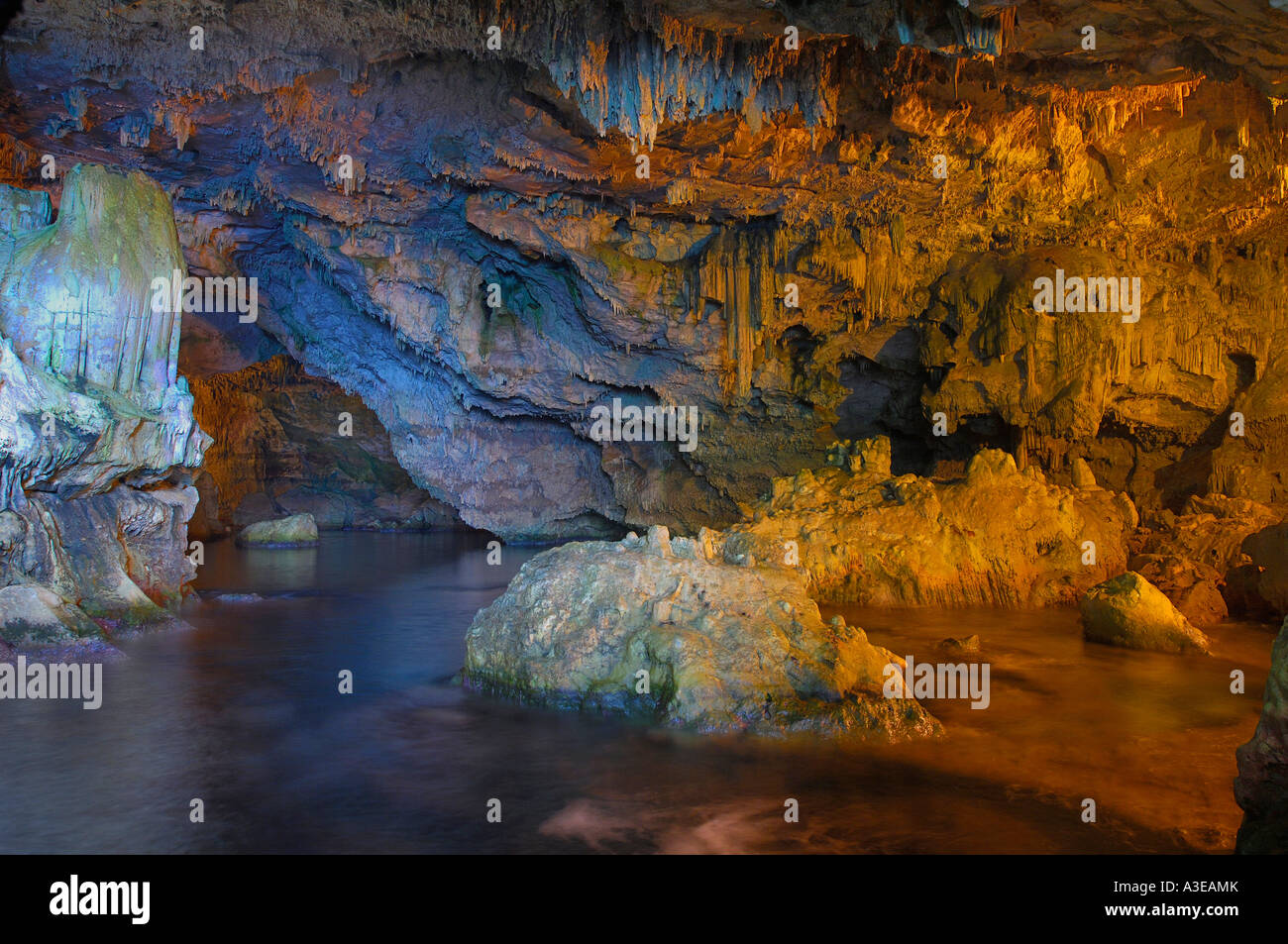 Grotte de Neptune, Sardaigne, Italie Banque D'Images