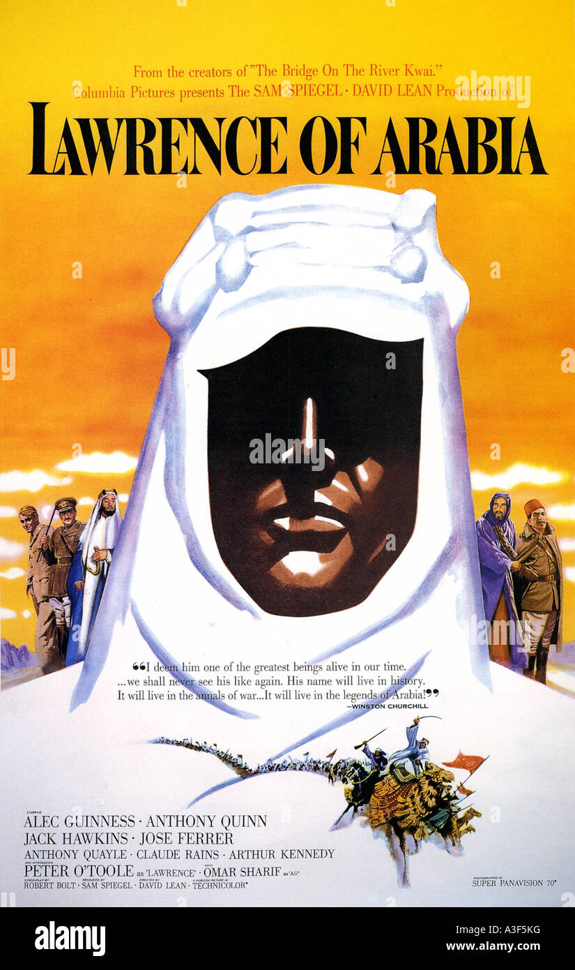 LAWRENCE D'ARABIE pour l'affiche 1962 Columbia film avec Peter O'Toole Banque D'Images