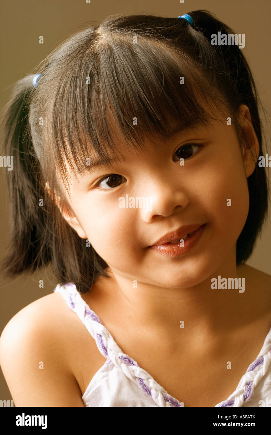 Portrait of a Girl smiling Banque D'Images