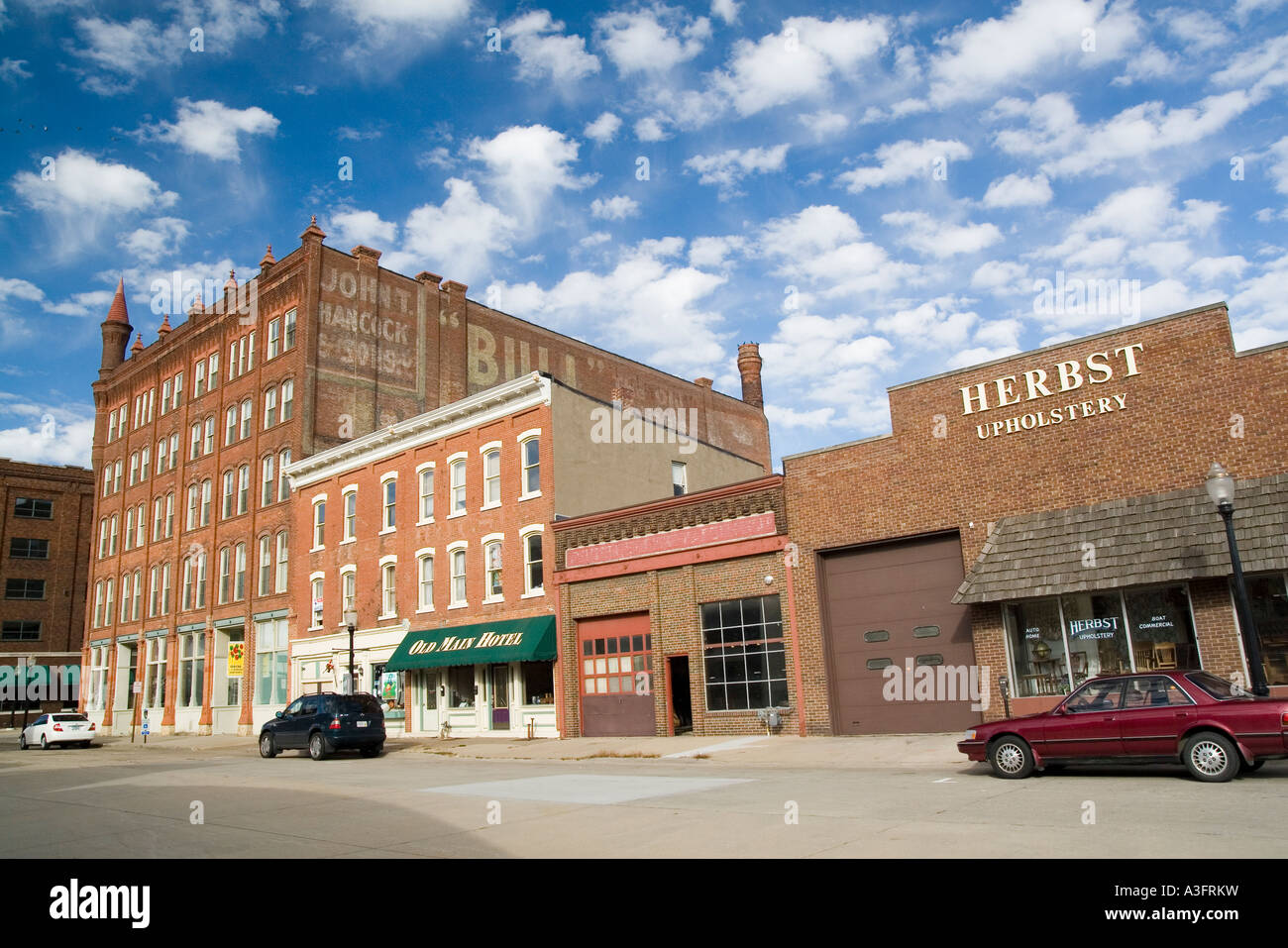 Iowa USA un bâtiment du 19ème siècle à Dubuque IA Octobre Banque D'Images