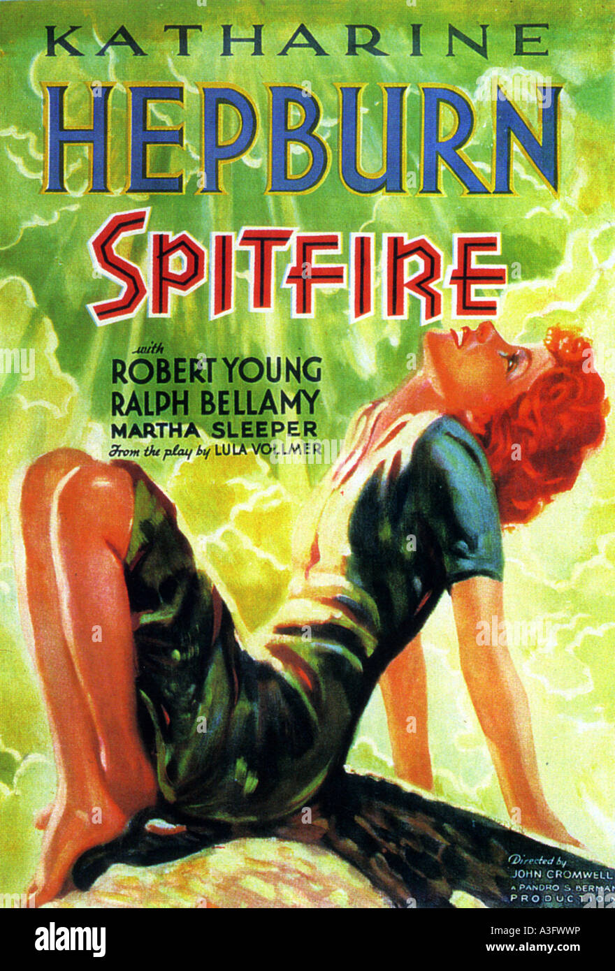 Pour poster SPITFIRE 1934 RKO film avec Katharine Hepburn Banque D'Images