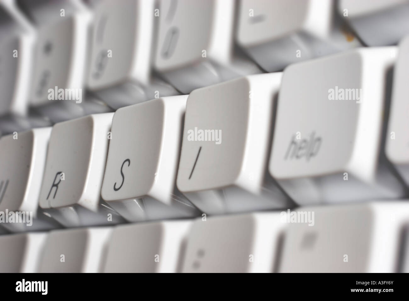 Clavier d'ordinateur avec touches du clavier sur le RSI Banque D'Images