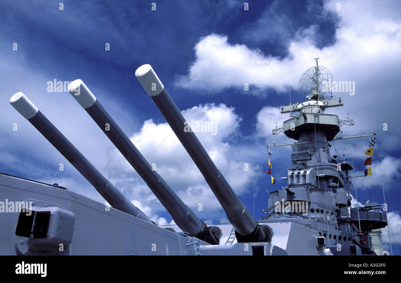 Le cuirassé USS North Carolina Banque D'Images