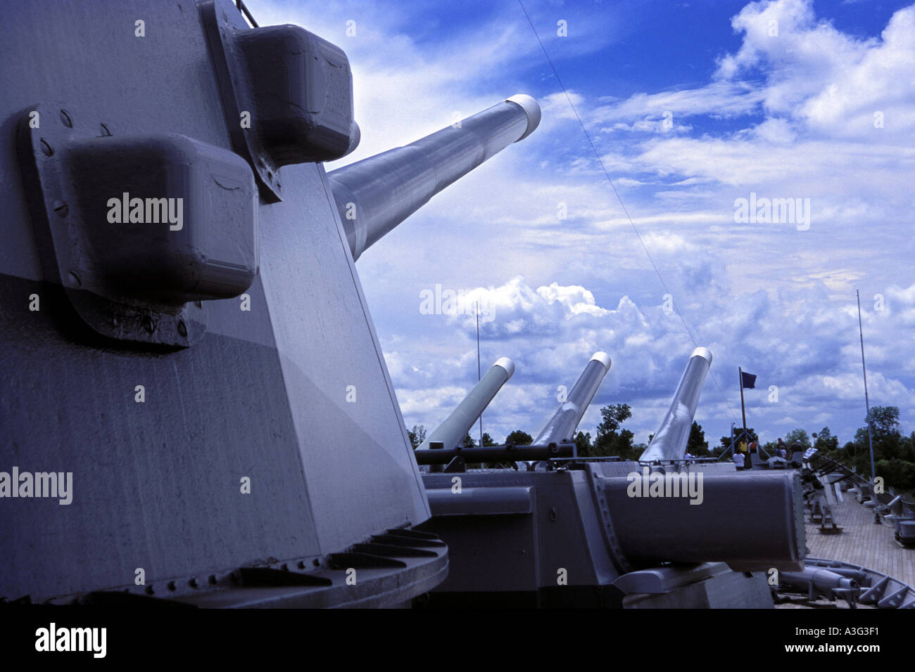 Le cuirassé USS North Carolina Banque D'Images