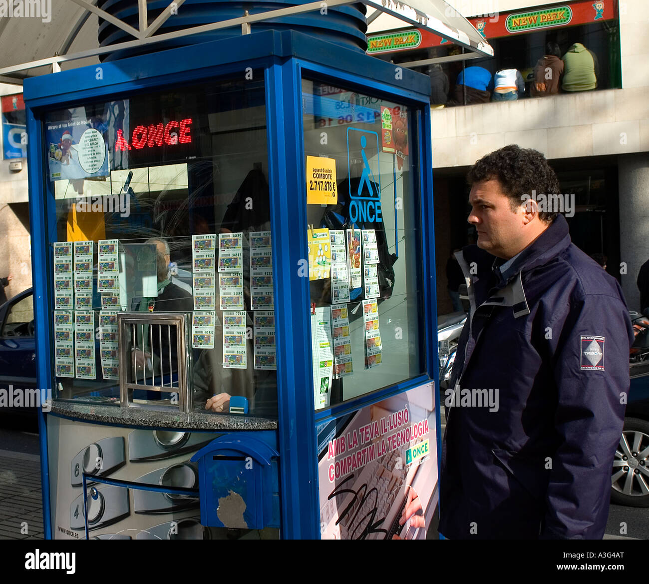 Jeu de loterie billet Barcelone Gamble house Banque D'Images