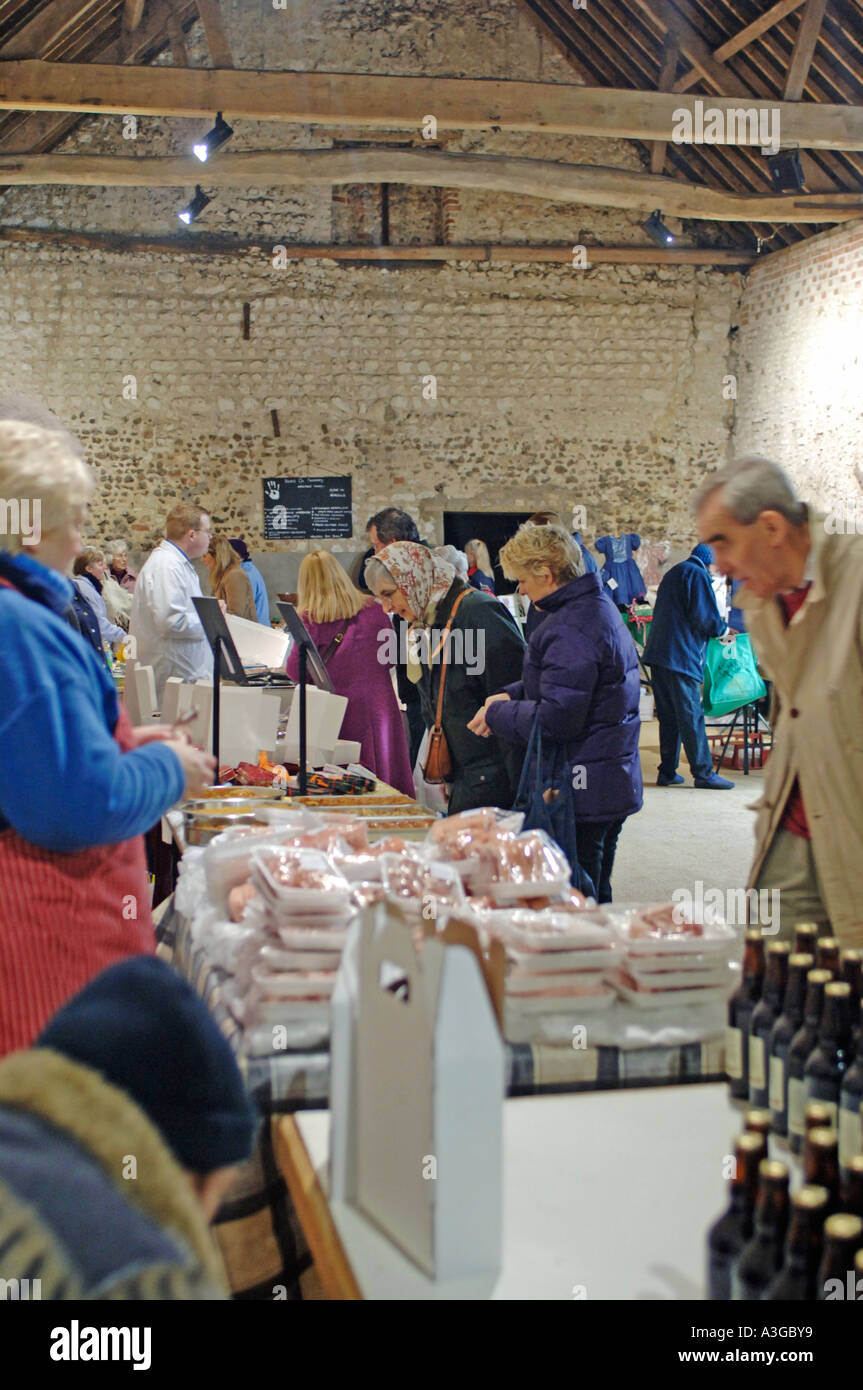 Abbaye Creake Auteurs market North Norfolk Banque D'Images