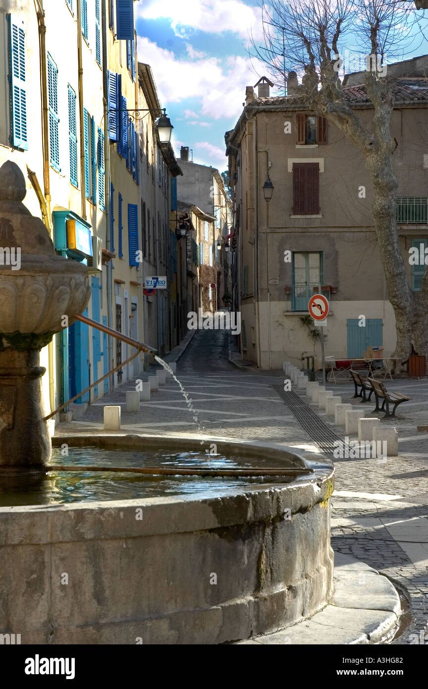 Fontaine Place de la République Flayosc Var Provence France Banque D'Images