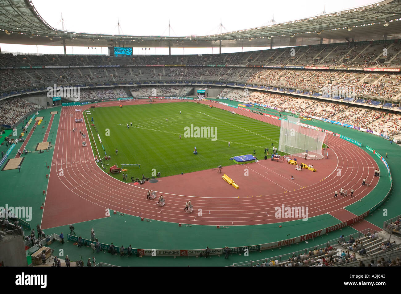 Meeting d'athlétisme au Stade de France à Paris Août 2004 Banque D'Images
