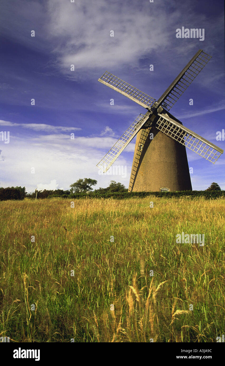 Moulin à Vent de Bembridge administré par le National Trust à l'île de Wight Hampshire England UK Banque D'Images