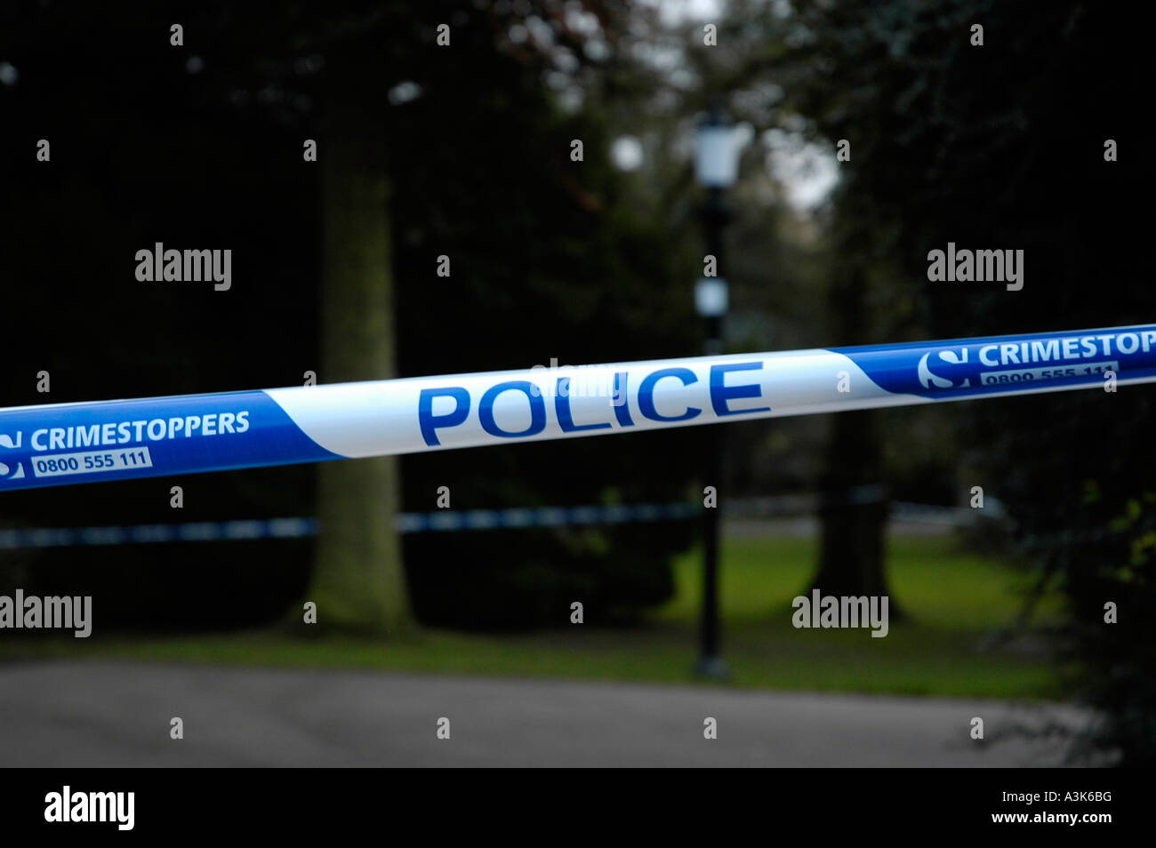 Scène de crime dans la région de Valley Gardens, Harrogate, North Yorkshire, Angleterre Banque D'Images