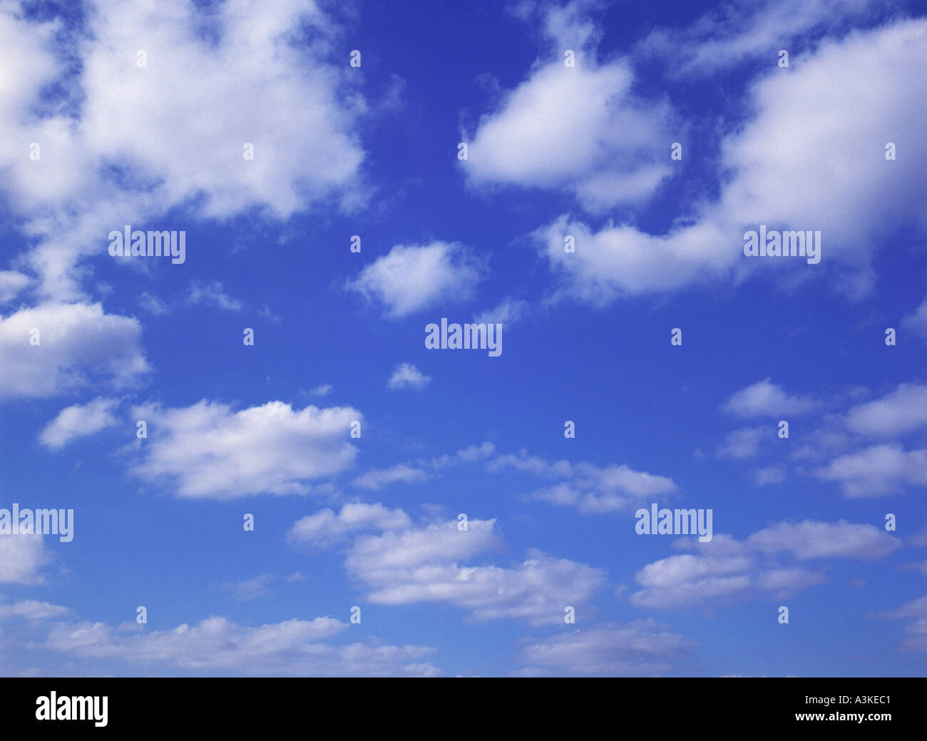 Ciel bleu avec des nuages blancs Banque D'Images