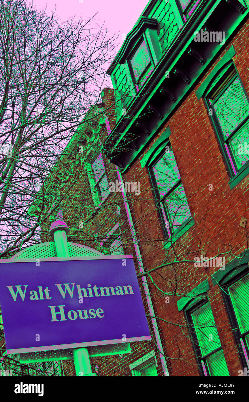 Walt Whitman House Camden NJ New Jersey historique histoire Banque D'Images