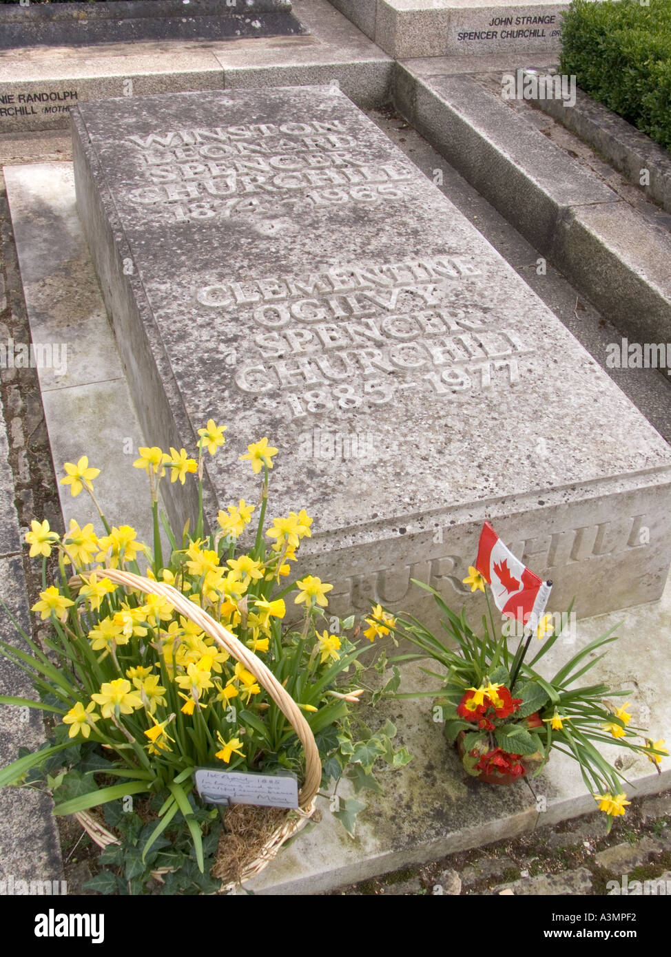 Près de Woodstock Woodstock Oxfordshire St Martins Church Sir Winston Churchill tombe Banque D'Images