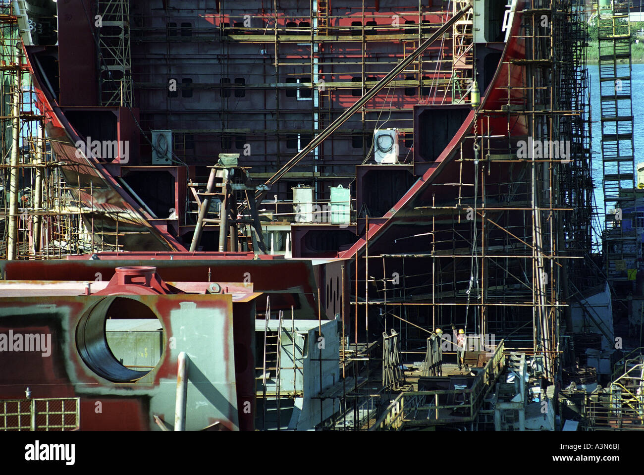 Le chantier naval de Gdansk, Pologne Banque D'Images