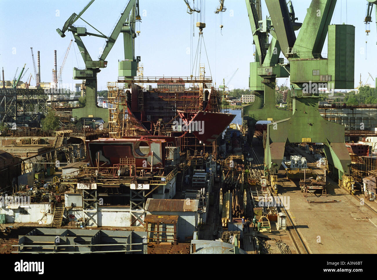 Le chantier naval de Gdansk, Pologne Banque D'Images