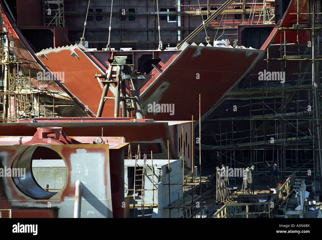 Le chantier naval de Gdansk, Pologne Banque D'Images