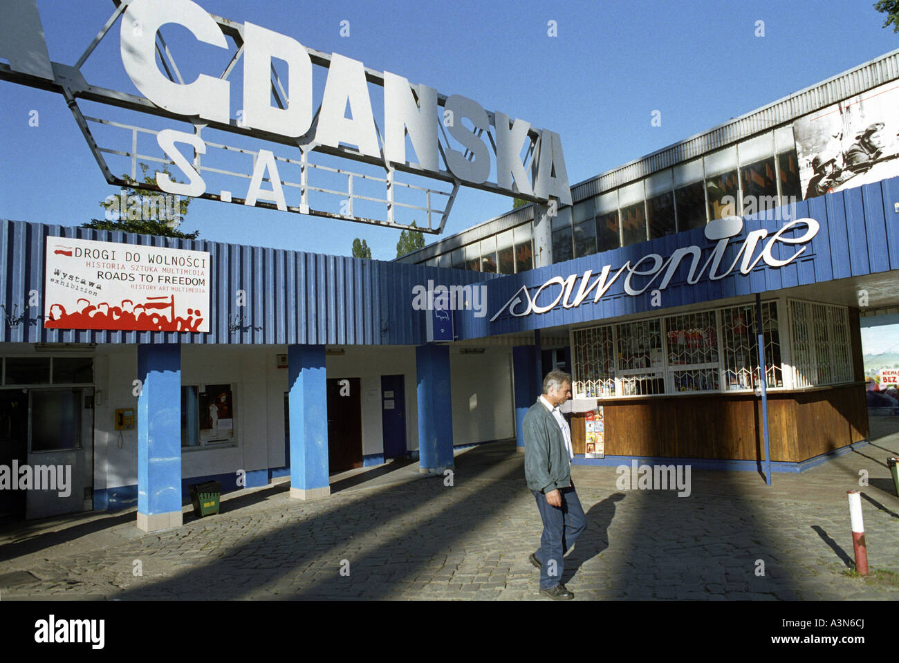 L'entrée du chantier naval de Gdansk, Pologne Banque D'Images