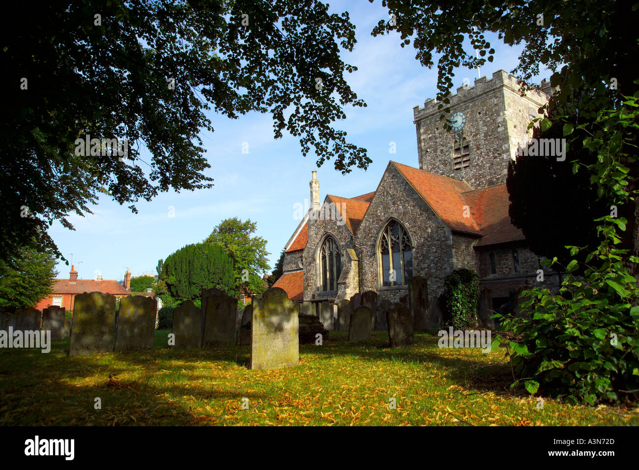 UK Angleterre Hampshire Havant St foi s'Église cimetière Banque D'Images