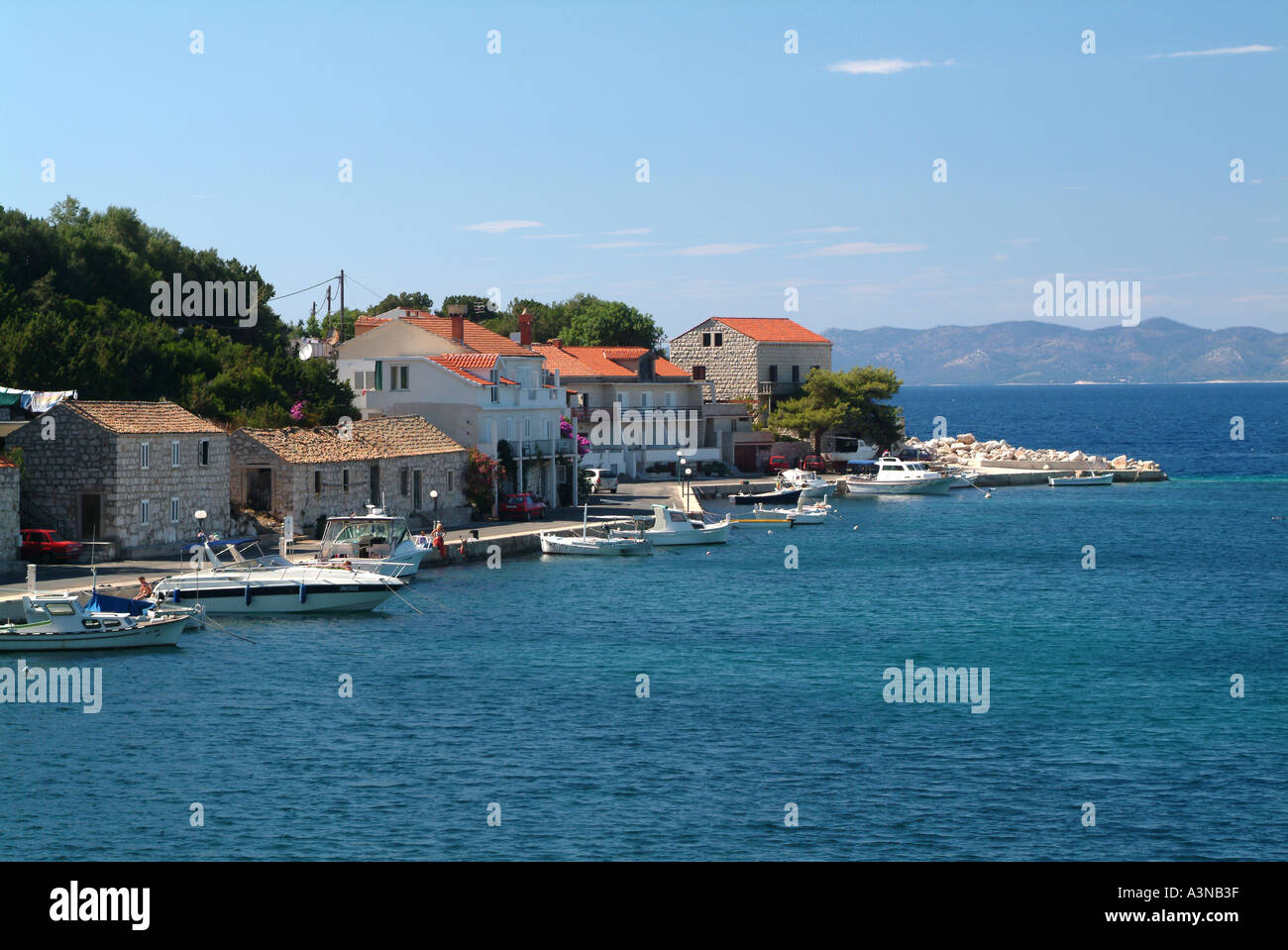 Belle Baie Zaklopatica à sur l'île de Lastovo Croatie Banque D'Images