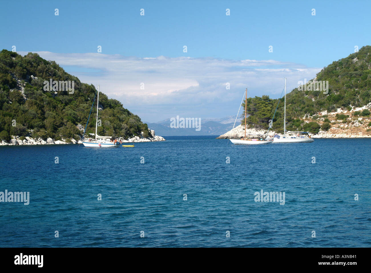 Belle Baie Zaklopatica à sur l'île de Lastovo Croatie Banque D'Images