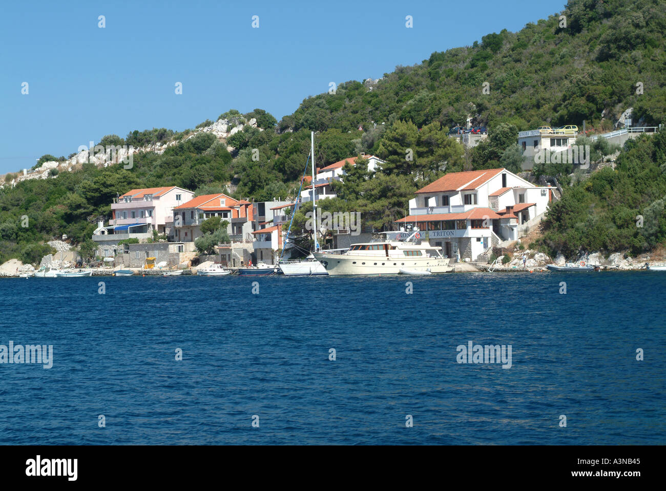 Belle Baie Zaklopatica à sur l'île de Lastovo Croatie Banque D'Images
