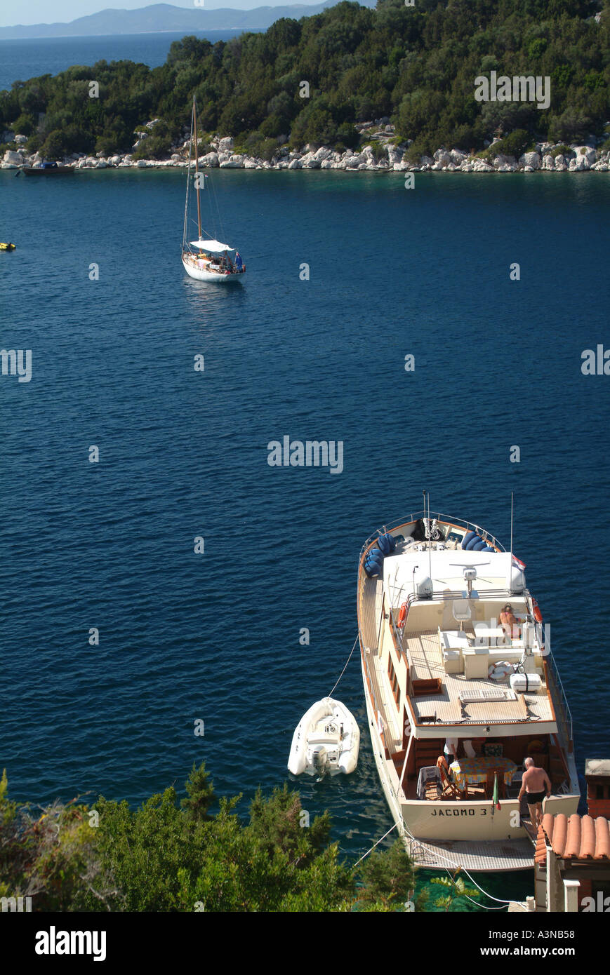 Belle Baie Zaklopatica à sur l'île de Lastovo Croatie Banque D'Images