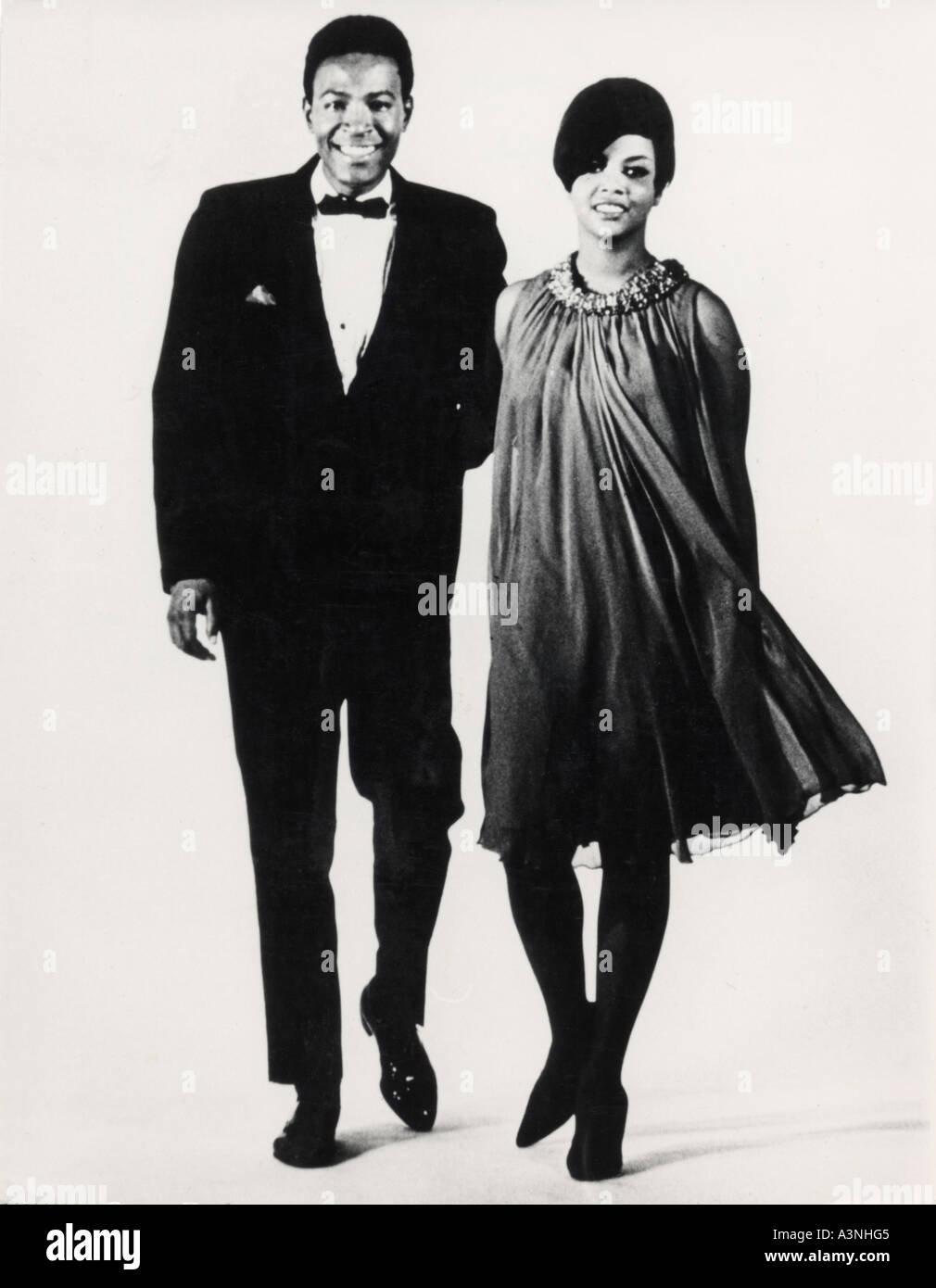 MARVIN GAYE et Tammi Terrell Tamla Motown singers sur 1967 Banque D'Images