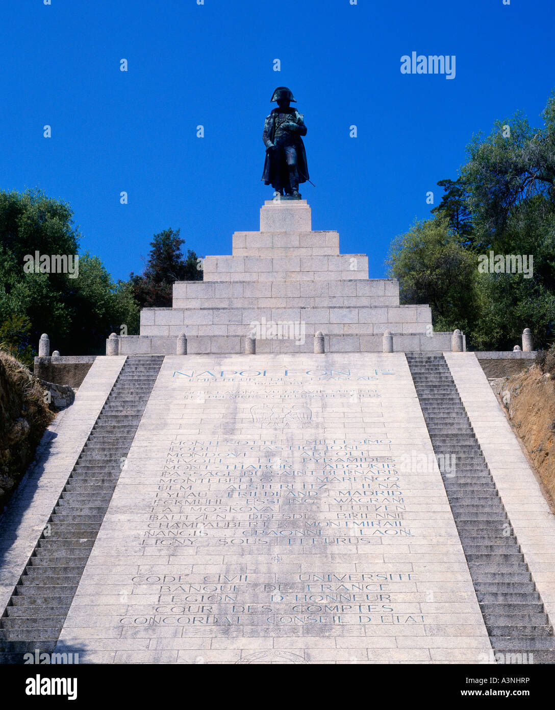 Statue de Napoléon / Ajaccio Banque D'Images