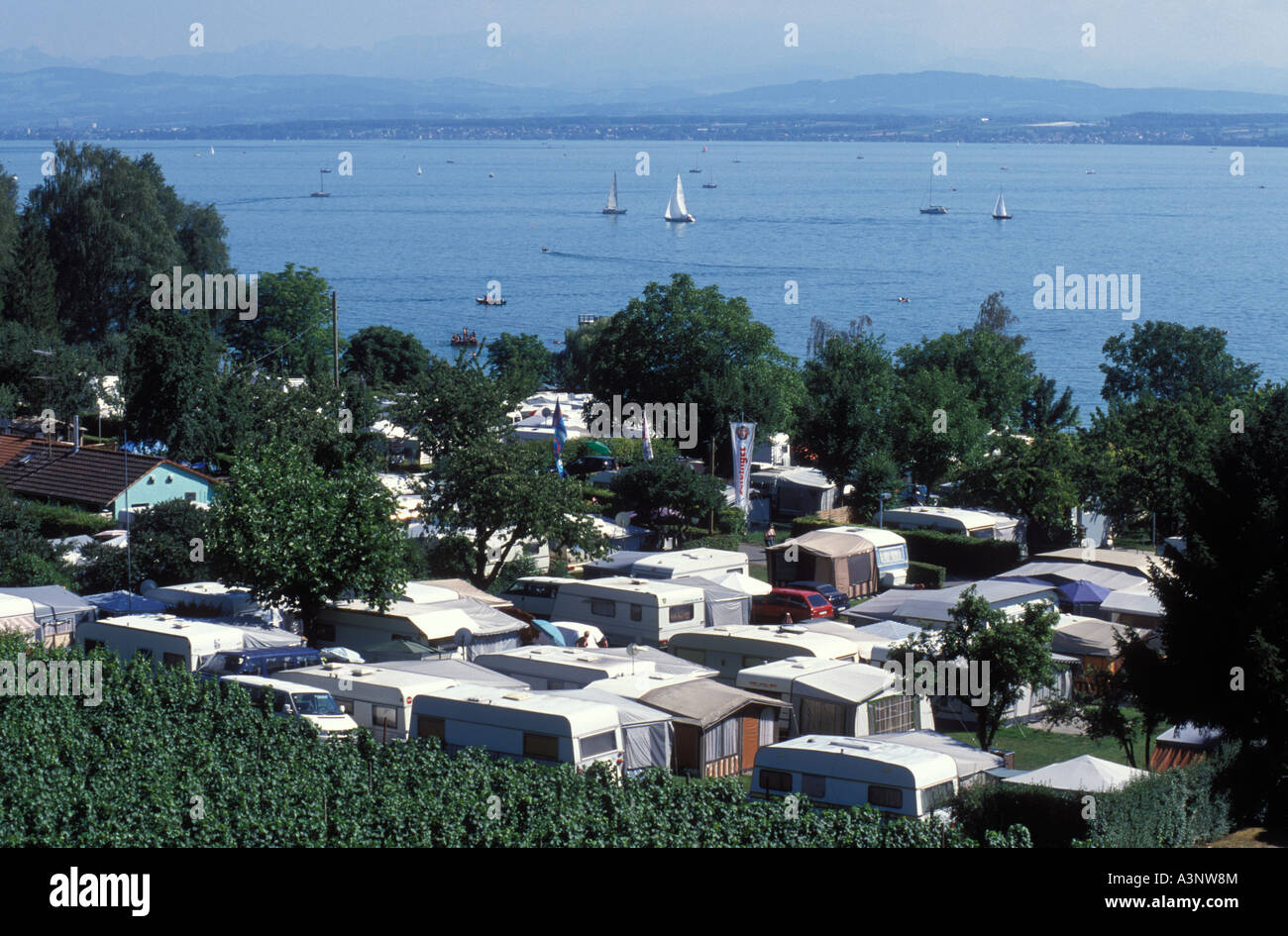 Camping près de Hagnau Lac de Constance Allemagne Baden Wuerttemberg Photo  Stock - Alamy