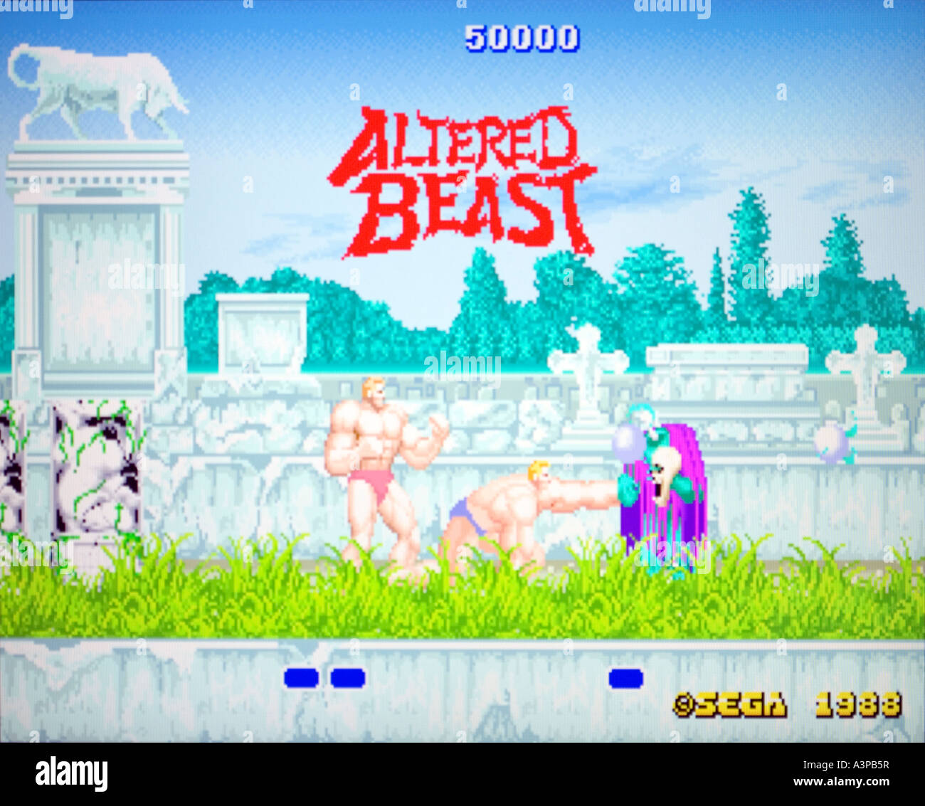 Sega Altered Beast arcade vintage 1988 capture d'utiliser uniquement la rédaction de jeux vidéo Banque D'Images