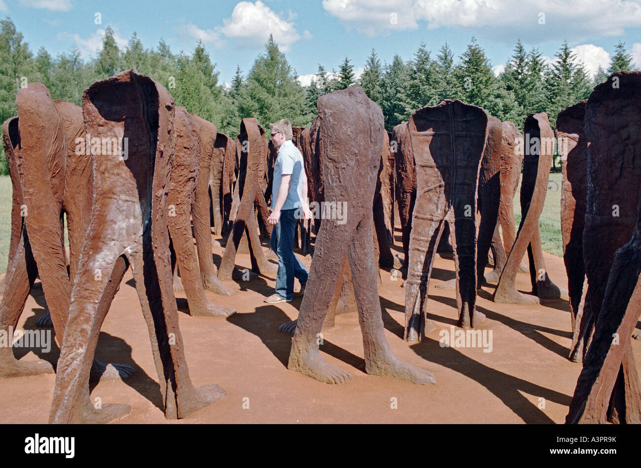 - Non reconnu l'art installation de Magdalena Abakanowicz à Poznan, Pologne Banque D'Images