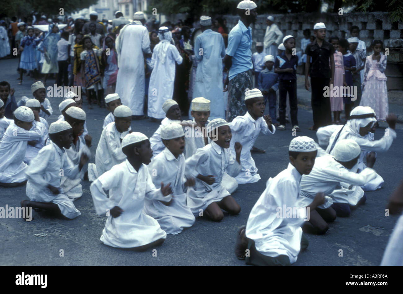 L'école ISLAM célèbre l'anniversaire de Mawlid al-Nabi al-Sharif le prophète Muhammed à Mombasa, au Kenya Banque D'Images