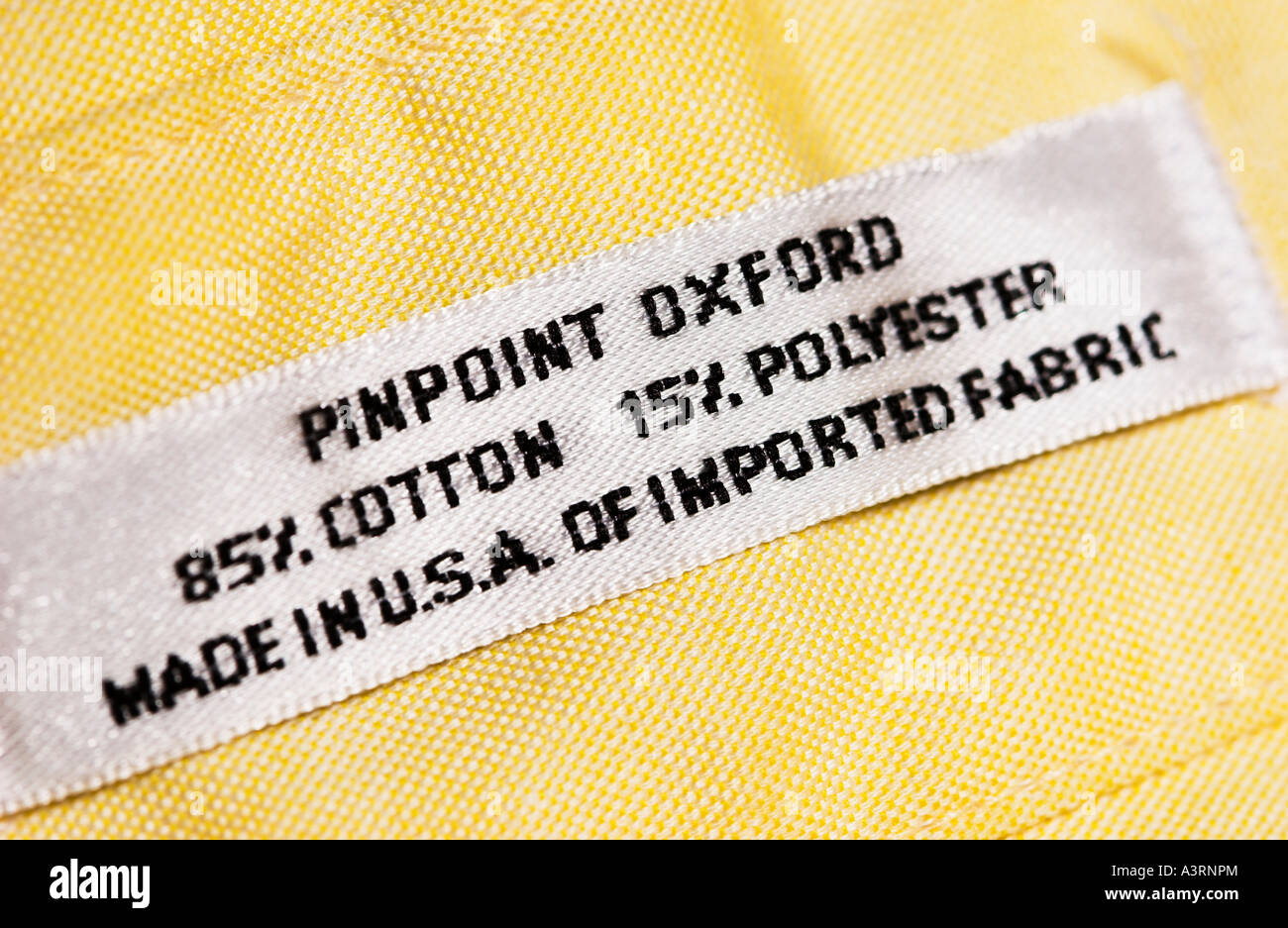 Man's shirt made in USA des tissus importés Banque D'Images