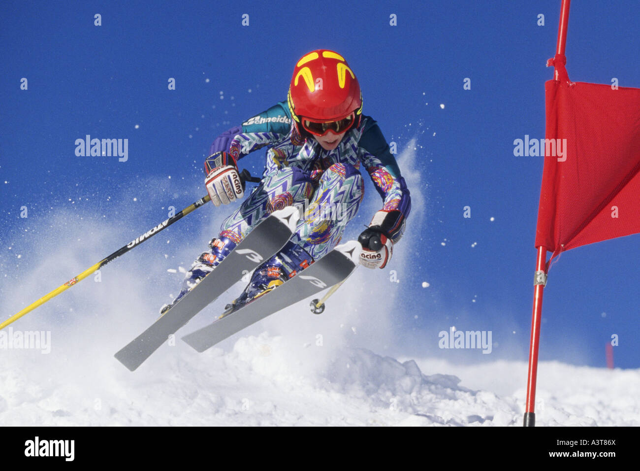 Les courses de ski alpin, de l'Autriche, Alpes Banque D'Images