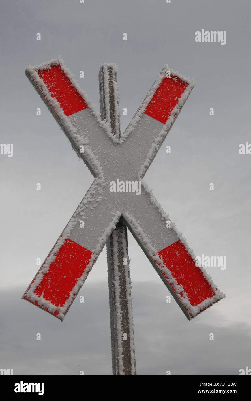 Croix de Saint-André dans l'hiver Banque D'Images