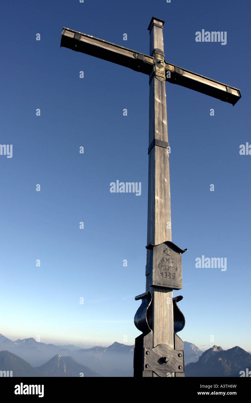 Vue de l'Spitzkamp à Alpes bavaroises, Bavière, Allemagne Banque D'Images